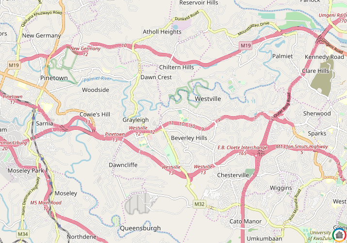 Map location of Westville 